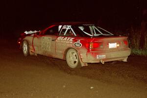 Paul Dunn / Rebecca Dunn drift their Toyota Celica All-Trac through a 90-right on the final stage of the rally.