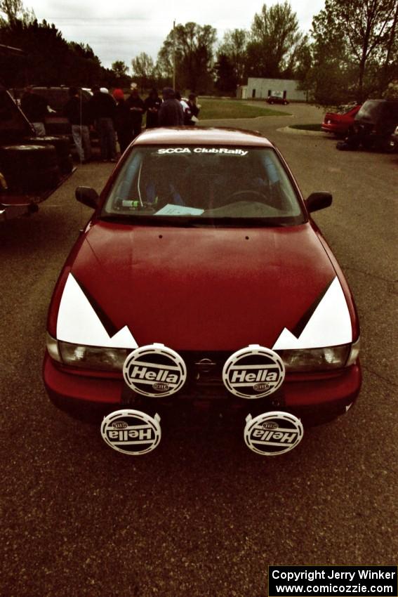 The Eric Seppanen / Jake Himes Nissan Sentra SE-R with a fresh new vinyl wrap before the event.