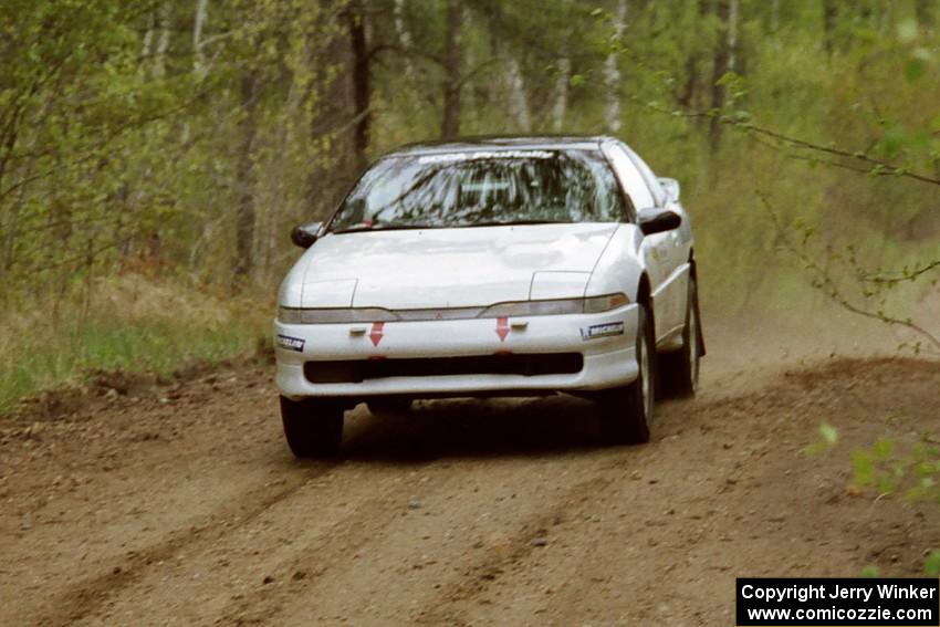 Chris Czyzio / Eric Carlson at speed in their Mitsubishi Eclipse GSX on Indian Creek Rd.