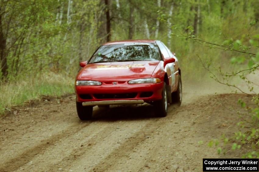 Roger Hull / Keith Roper in their Eagle Talon on Indian Creek Rd., the first stage of the event.