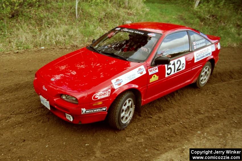 Jouni Pohjolainen / John Matikainen in their Nissan NX2000 on SS1.