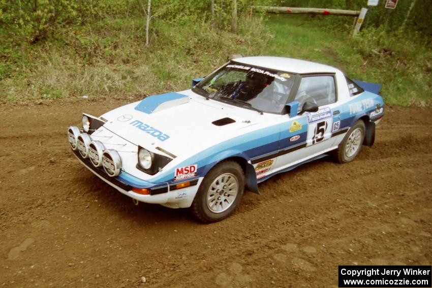 Doug Dill / Dave Fuss purchased the ex-Mike Hurst Mazda RX-7 seen here at the first corner of SS1.