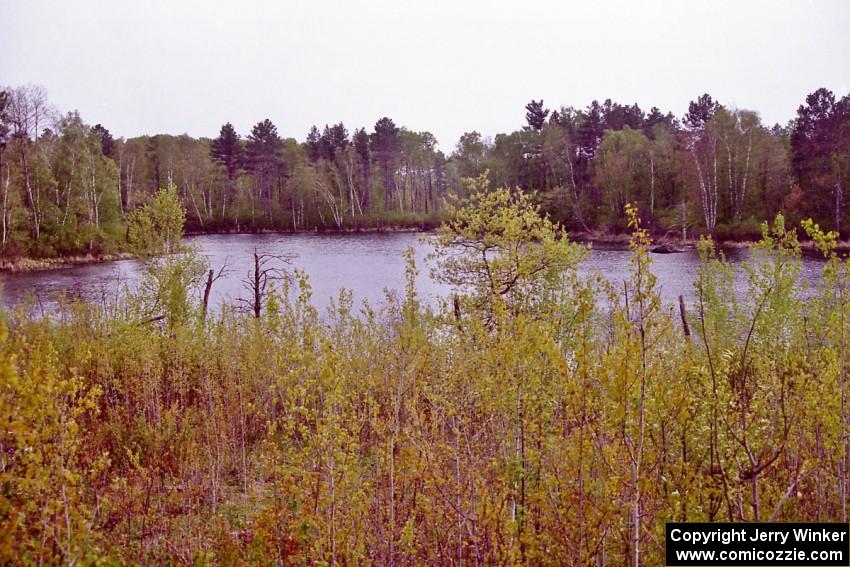 The lake off the county road that seperated two of the stages at the event.