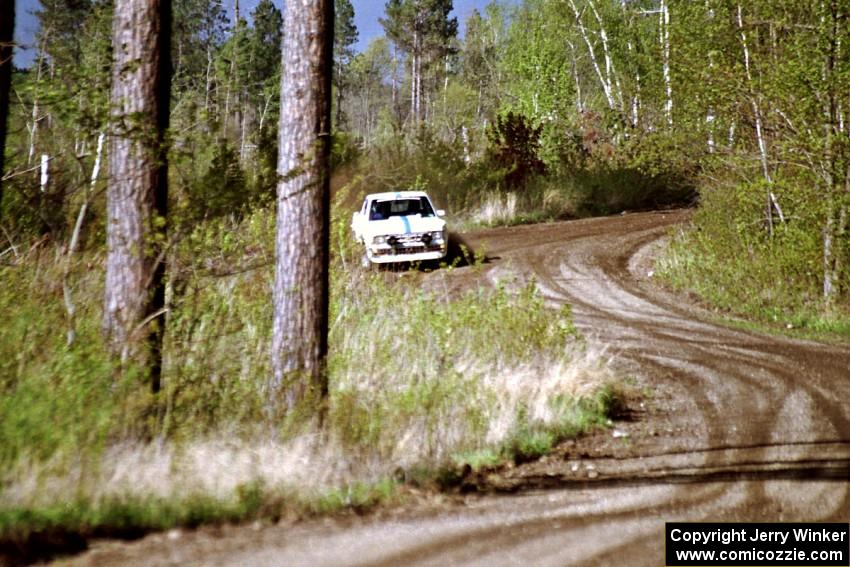 The Ken Stewart / Doc Shrader Chevy S-10 goes through a series of sweepers in the Two Inlets State Forest.