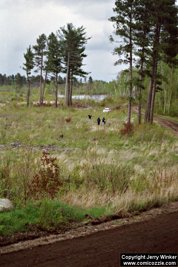 Colin McCleery / Jeff Secor have a high-speed off in their Merkur XR4Ti in the Two Inlets State Forest.