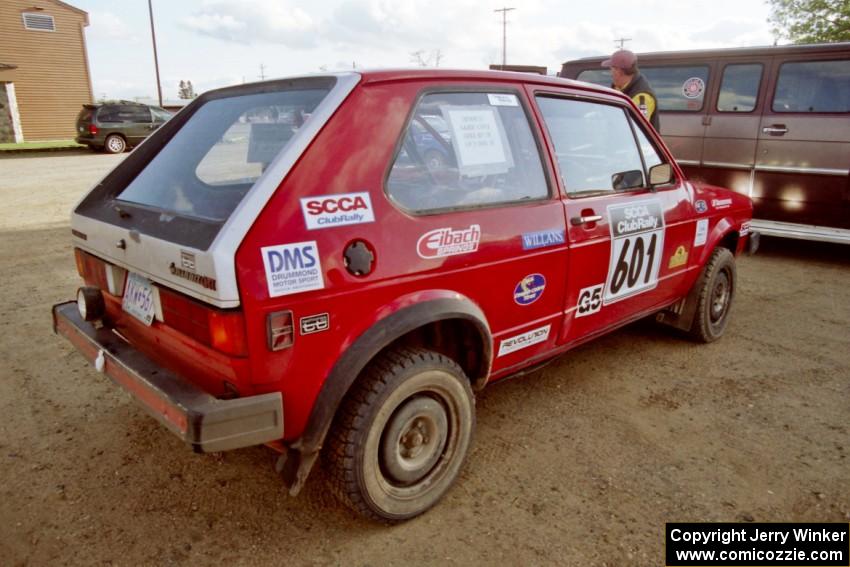 The Mike Halley / Emily Burton-Weinman VW Rabbit at service.