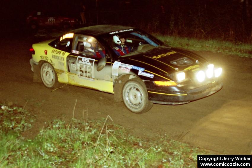 Rich Pankratz / Dick Lubotina at speed at the crossroads spectator point in their Saturn SL1.