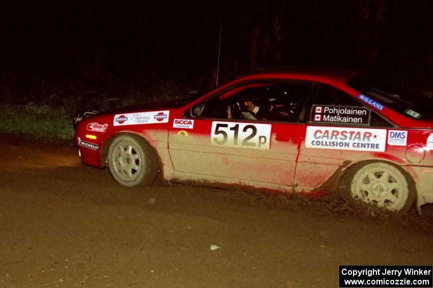 Jouni Pohjolainen / John Matikainen in their Nissan NX2000 on the final stage.