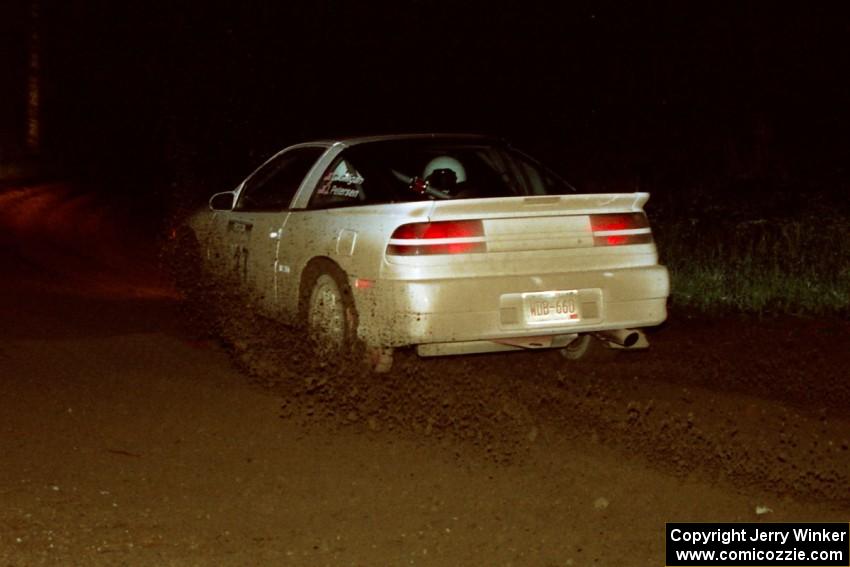 Chris Gilligan / Joe Petersen drift their Mitsubishi Eclipse GSX through a 90-right on the final stage of the rally.