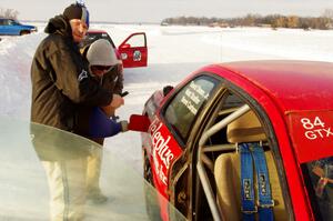 Mark Utecht / Dave Cammack / DS Subaru Impreza prepares for the next sprint race.