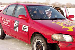 Pete Tavernier / Dan Gervais Nissan Sentra Spec V between sprint races.