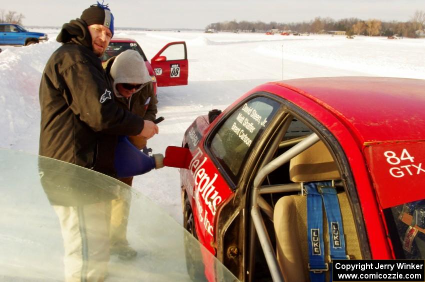 Mark Utecht / Dave Cammack / DS Subaru Impreza prepares for the next sprint race.