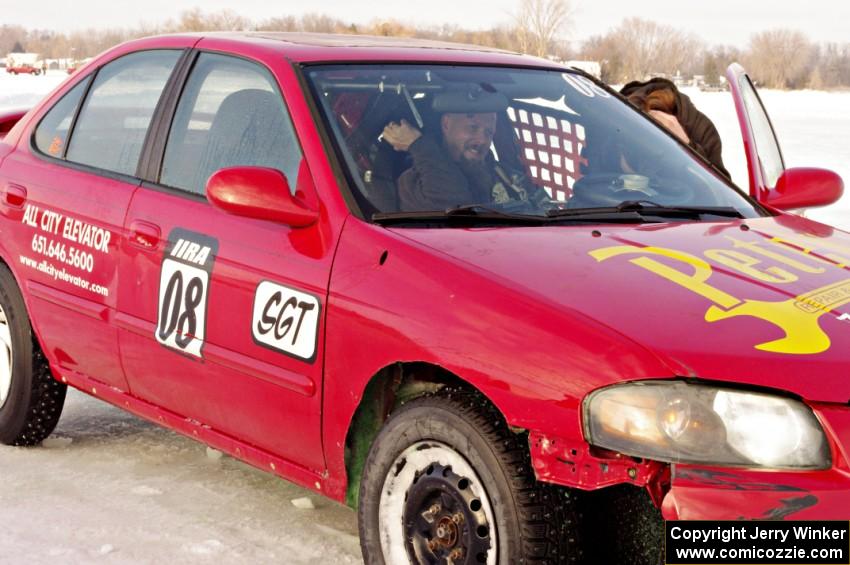 Pete Tavernier / Dan Gervais Nissan Sentra Spec V between sprint races.