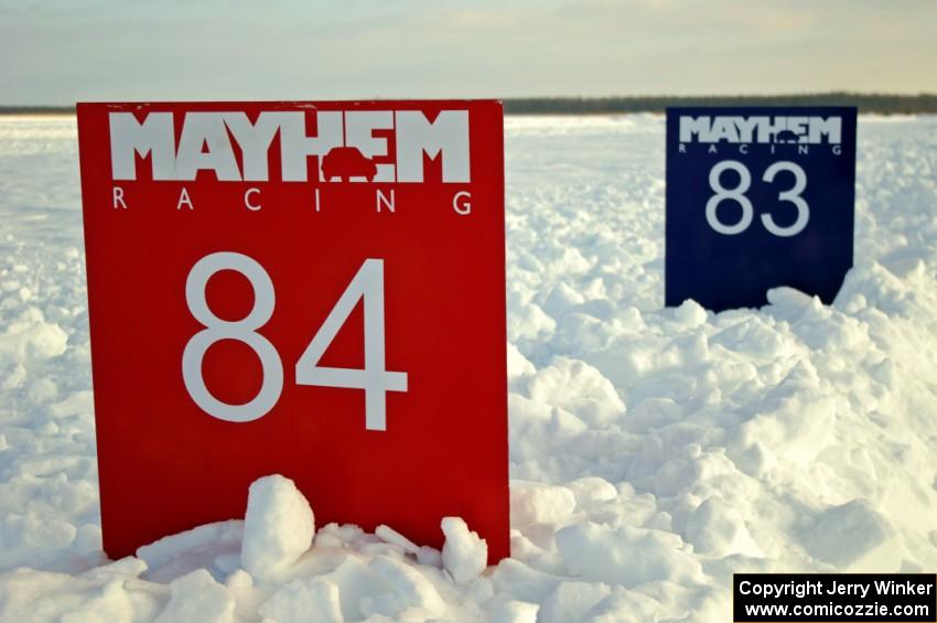 Mayhem Racing pitboards