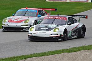 Sascha Maassen / Bryce Miller Porsche GT3 RSR and Marco Holzer / Seth Neiman Porsche GT3 RSR