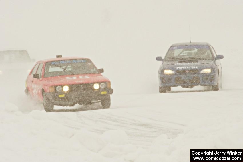 Mark Olson's VW Scirocco and Mark Utecht / Dave Cammack Subaru Impreza 2.5RS