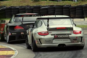 Patrick Dempsey / Andy Lally Porsche GT3 Cup follows the Bill Auberlen / Maxime Martin BMW Z4 GTE