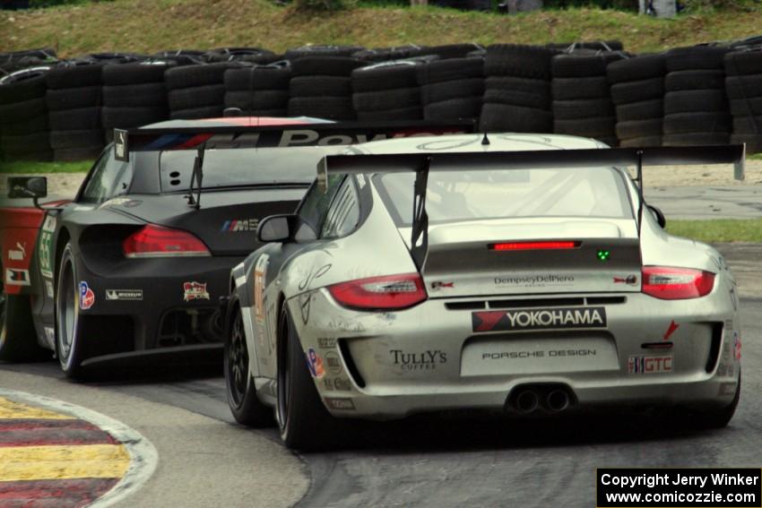 Patrick Dempsey / Andy Lally Porsche GT3 Cup follows the Bill Auberlen / Maxime Martin BMW Z4 GTE