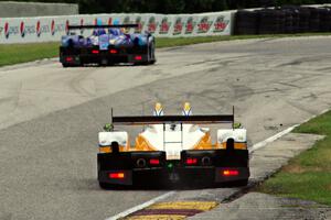 Tristan Nuñez / Charlie Shears Oreca FLM09 chased by the Mirco Schultis / Renger van der Zande Oreca FLM09