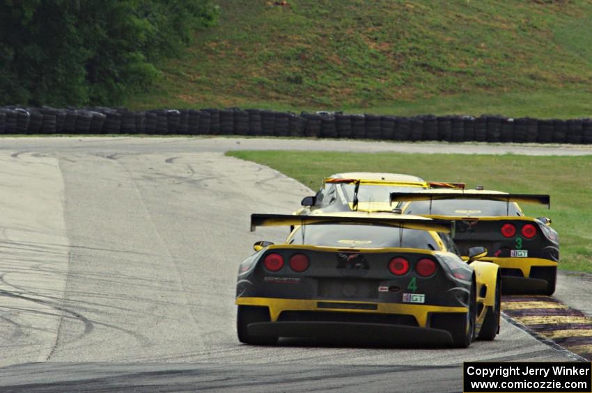 Jan Heylen / Mike Hedlund Porsche GT3 Cup, Antonio Garcia / Jan Magnussen and Tommy Milner / Oliver Gavin Chevy Corvette C6.Rs