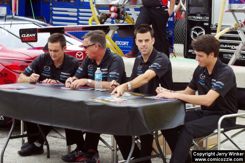 Mazda 6 GX drivers Tom Long, Sylvain Tremblay, Joel Miller and Tristan Nuñez