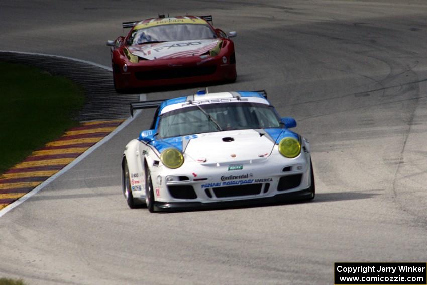 Jeroen Bleekemolen / Tim Bergmeister Porsche GT3 Cup and Anthony Lazzaro / Emil Assentato Ferrari 458 Italia