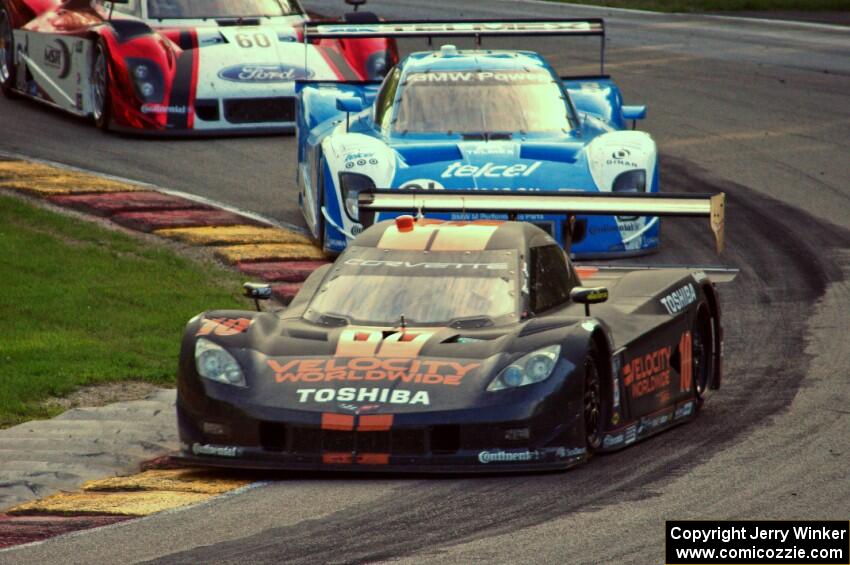 Max Angelelli / Jordan Taylor Chevy Corvette DP (Dallara), Scott Pruett / Memo Rojas Riley XXVI/Ford and John Pew /Oswaldo Negri