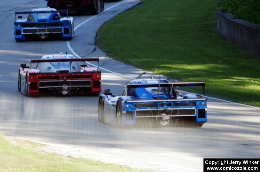 The Riley XXVI/Fords of (in order) Justin Wilson / Gustavo Yacamán, John Pew / Oswaldo Negri and Scott Pruett / Memo Rojas