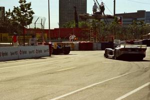 Doc Bundy / Johnny O'Connell Panoz GTR-1/Ford follows the Scott Schubot / Henry Camferdam Riley & Scott Mk. III/Ford