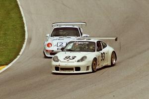 Jan Rask / Tom McGlynn Porsche 996 GT3-R and Andy Hajducky / Bobby Oneglia / Dave Geremia Porsche 911 Carrera RSR