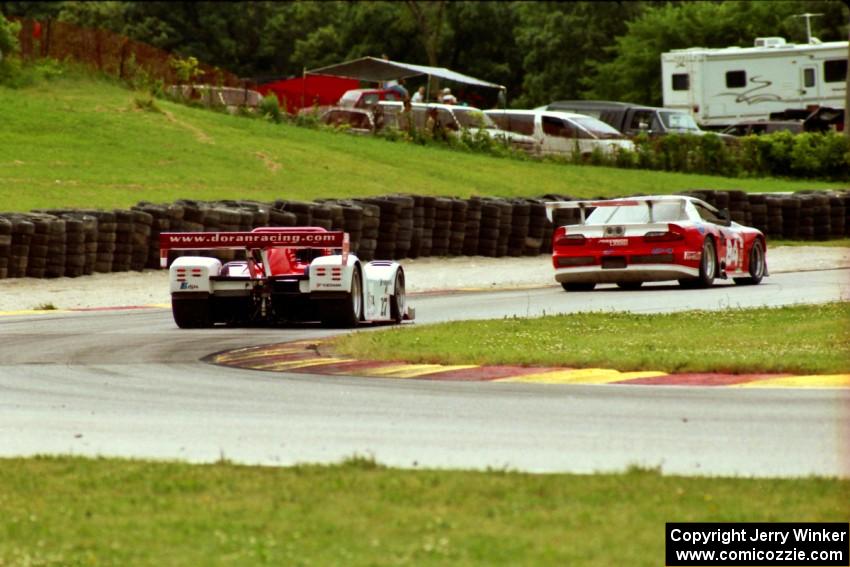 Didier Theys / Fredy Lienhard / Mauro Baldi Ferrari 333SP/Judd chases the Andy McNeil / Doug Mills / Kerry Hitt Chevy Camaro