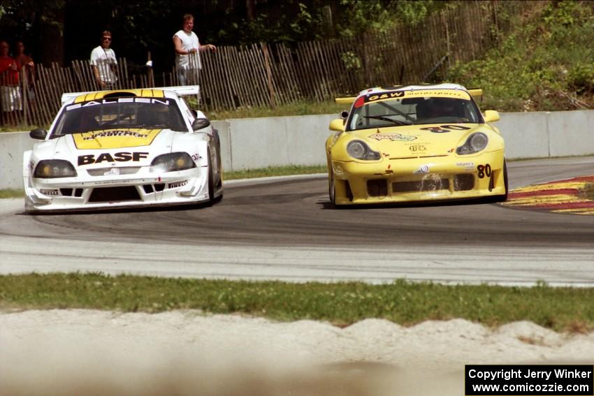 Michael Schrom / John Morton / Scooter Gabel Porsche 996 GT3-R and Terry Borcheller / Ron Johnson Ford Saleen Mustang