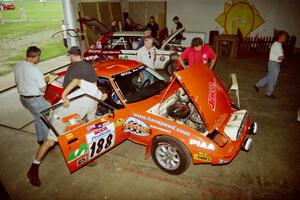 Andrew Havas / Scott Slingerland Mazda RX-7 goes through tech inspection.