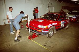 Charles Sherrill / Mark Rea Honda CRX Si goes through tech inspection.
