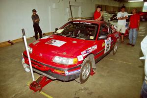 Charles Sherrill / Mark Rea Honda CRX Si goes through tech inspection.