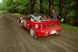 Scott Leonard / Dave Weiman Mitsubishi Eclipse GSX launches from the start of the practice stage.