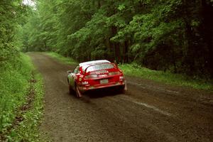 Ralph Kosmides / Ken Cassidy Toyota Supra Turbo launches from the start of the practice stage.