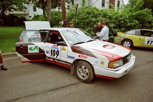 James Frandsen / Jeff Williams Audi 200 Quattro at parc expose before the rally.