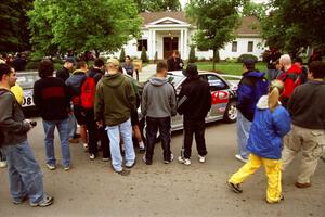 Sakis Hadjiminas / Brian Maxwell Subaru Impreza Turbo at parc expose before the rally.