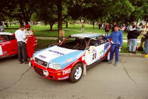 George Plsek / Renn Phillips Audi S2 Quattro at parc expose before the rally.