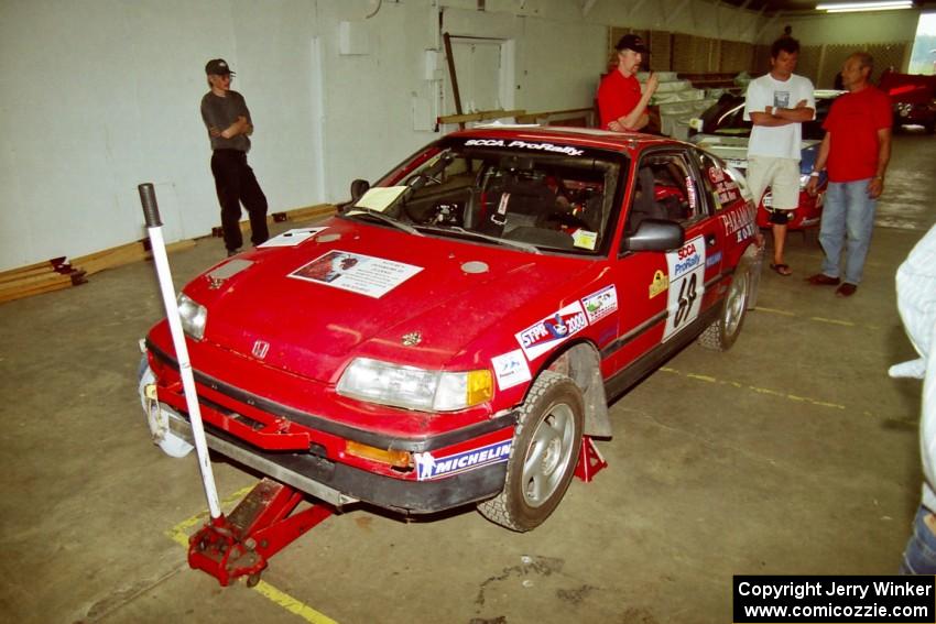 Charles Sherrill / Mark Rea Honda CRX Si goes through tech inspection.