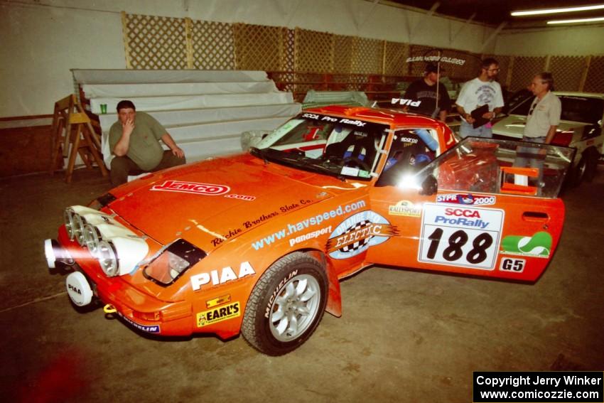 Andrew Havas / Scott Slingerland Mazda RX-7 goes through tech inspection.