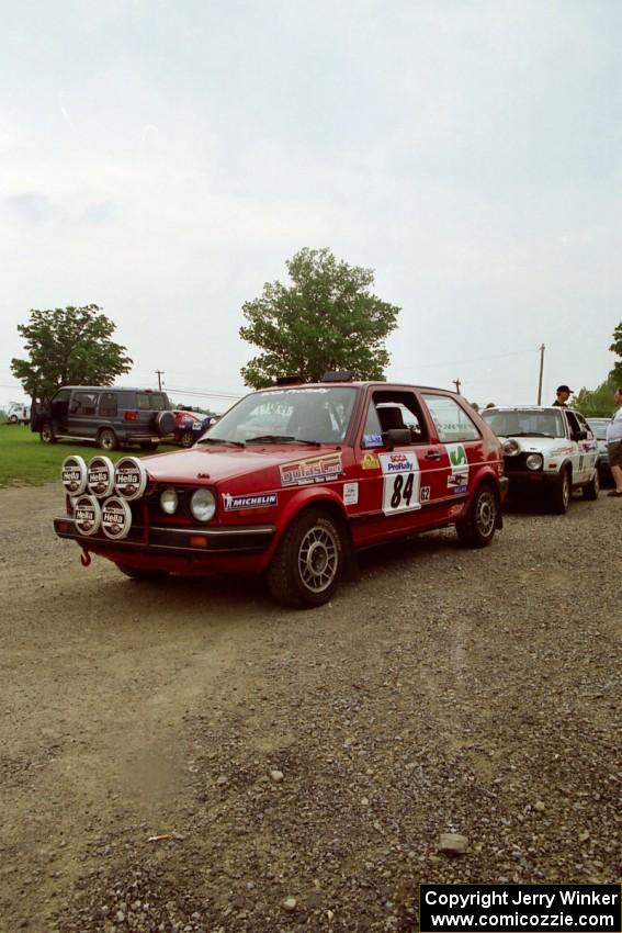 J.B. Niday / Al Kintigh VW GTI in the line for tech inspection.