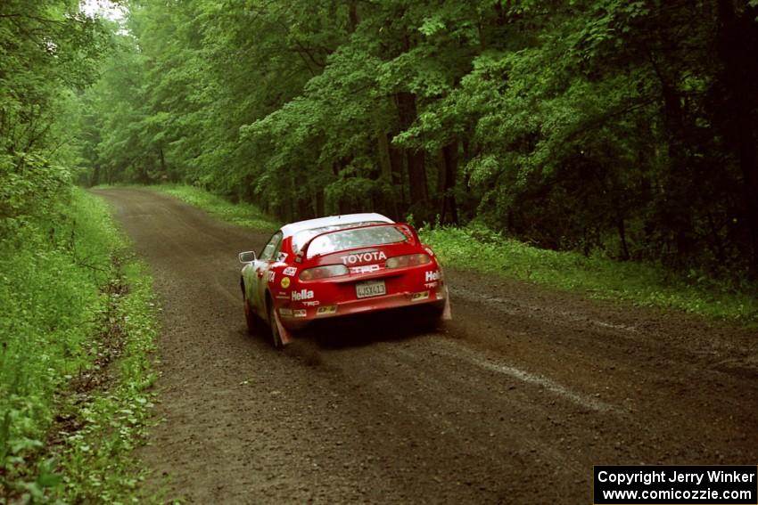 Ralph Kosmides / Ken Cassidy Toyota Supra Turbo launches from the start of the practice stage.