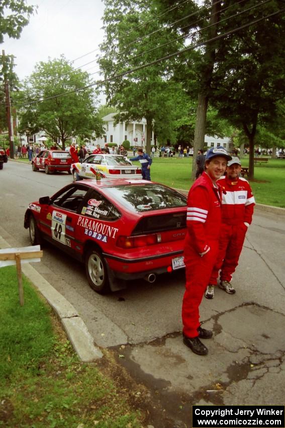 Charles Sherrill / Mark Rea Honda CRX Si at parc expose before the rally.