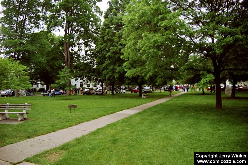 The view of parc expose from the park in the center of Wellsboro, PA.