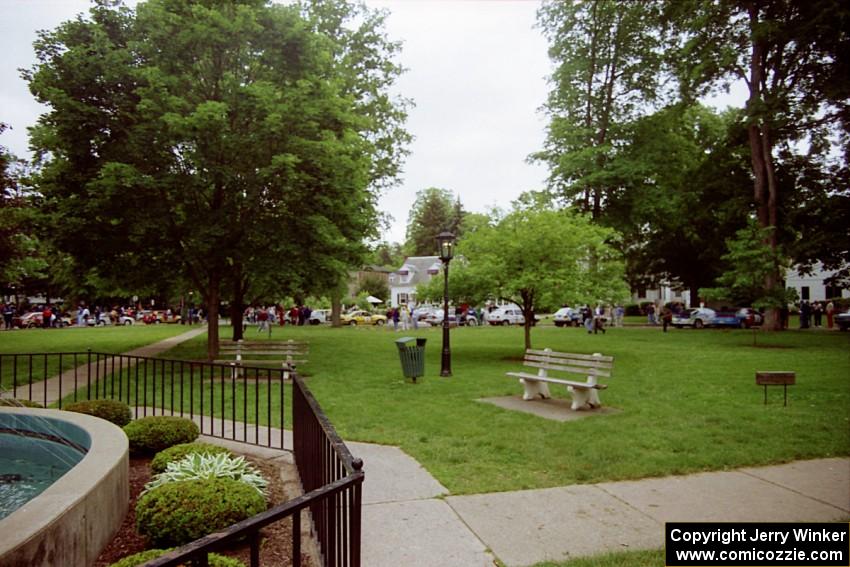 The view of parc expose from the park in the center of Wellsboro, PA.