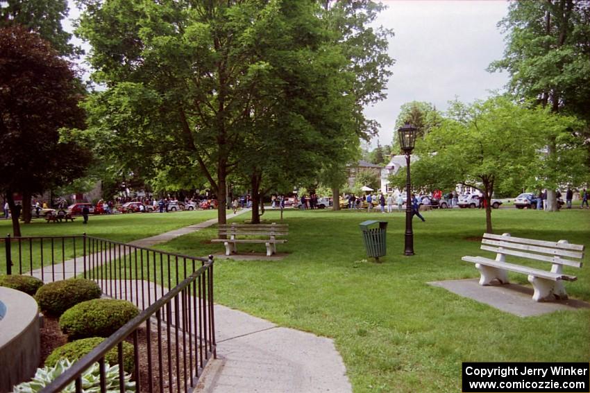 The view of parc expose from the park in the center of Wellsboro, PA.