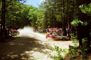 Ralph Kosmides / Ken Cassidy Toyota Supra Turbo at the Asaph Campground spectator location on SS4, Phasa.