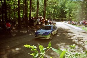 Celsus Donnelly / Shane Mitchell Eagle Talon goes straight at the Asaph Campground spectator location on SS4, Phasa.